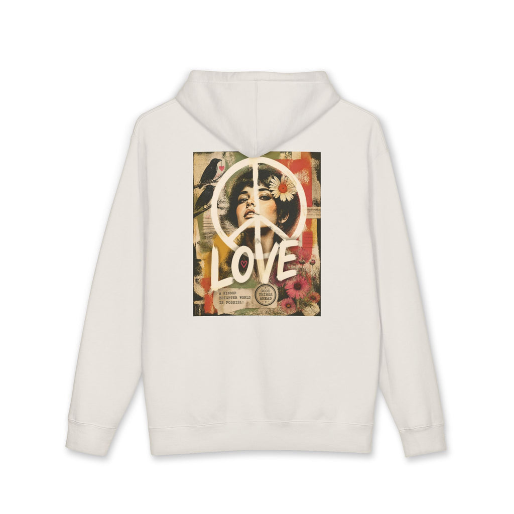 Peace & Love Retro Collage Hoodie