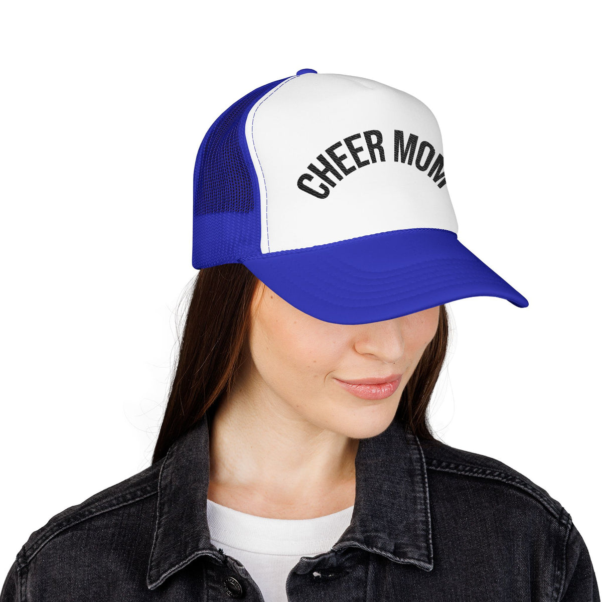 Cheer Mom Foam Trucker Hat — Pom-Proud Cheerleading Mom Cap