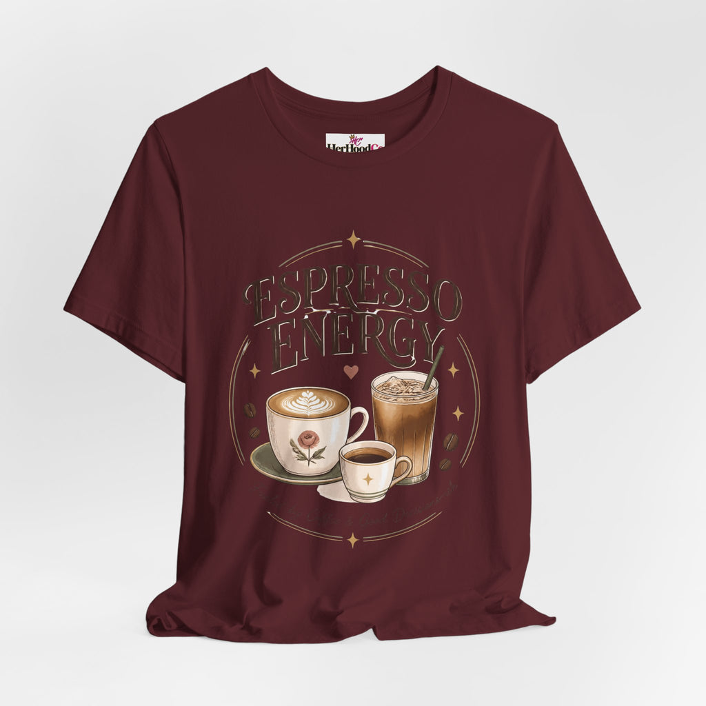 Espresso Energy Coffee Tee — Cute Latte & Cappuccino Graphic T-Shirt