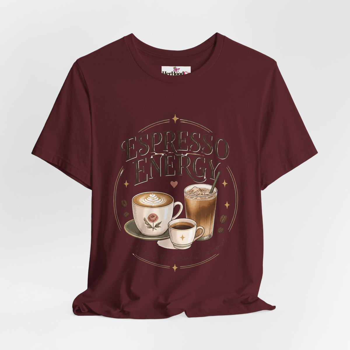Espresso Energy Coffee Tee — Cute Latte & Cappuccino Graphic T-Shirt