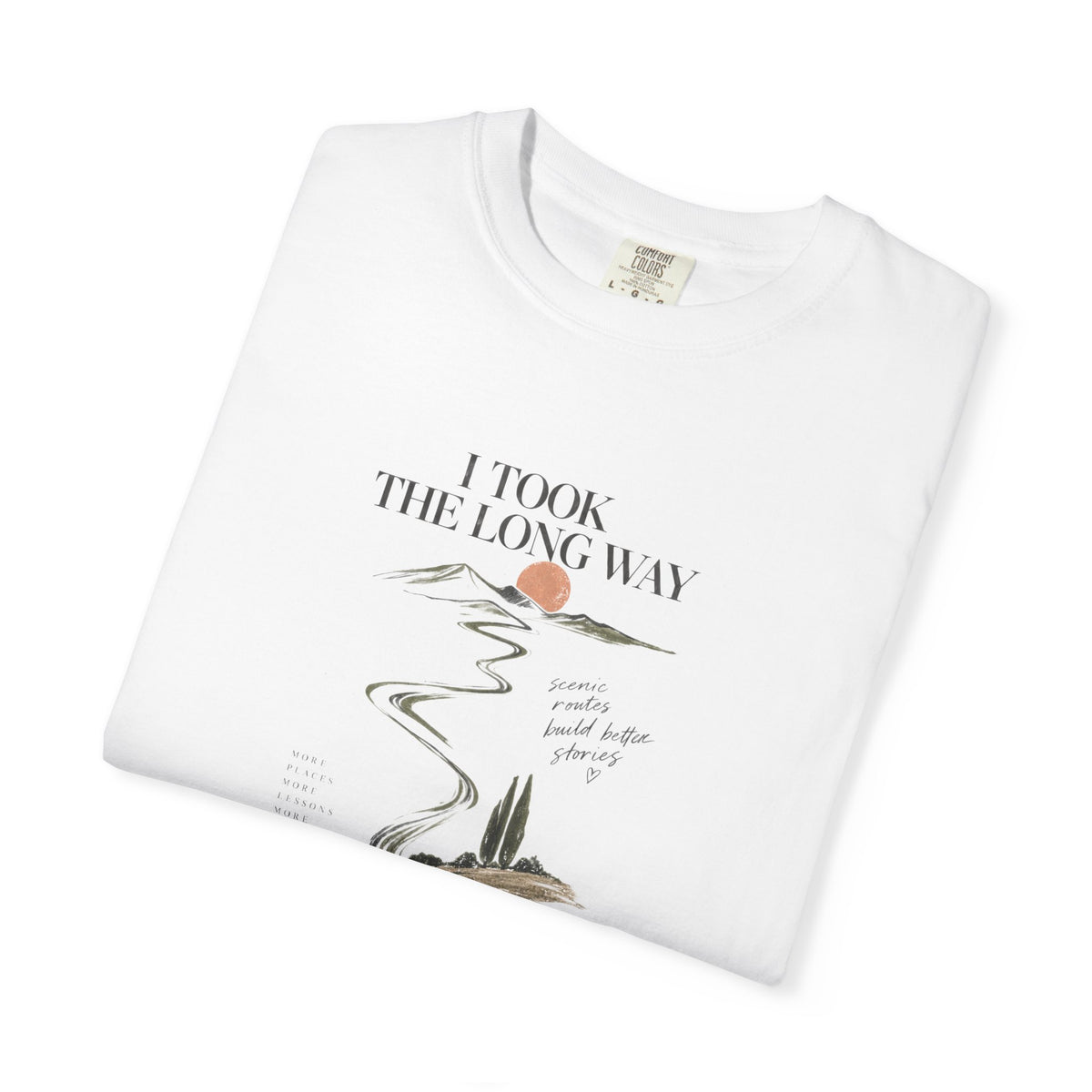Vintage Roadmap T‑Shirt — "This Is The Long Way" Scenic Route Graphic