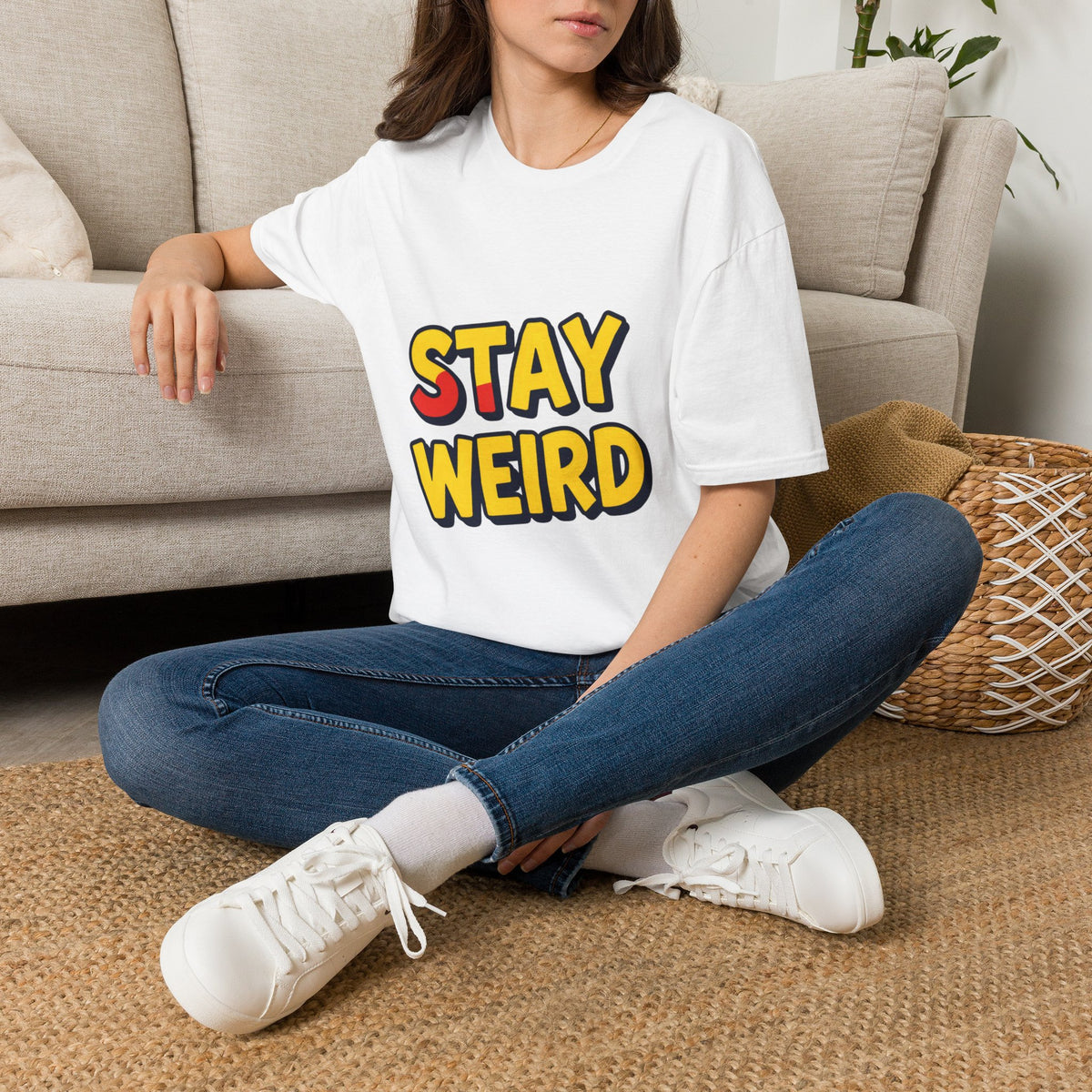 Stay Weird T-Shirt — Retro Bold Graphic Tee