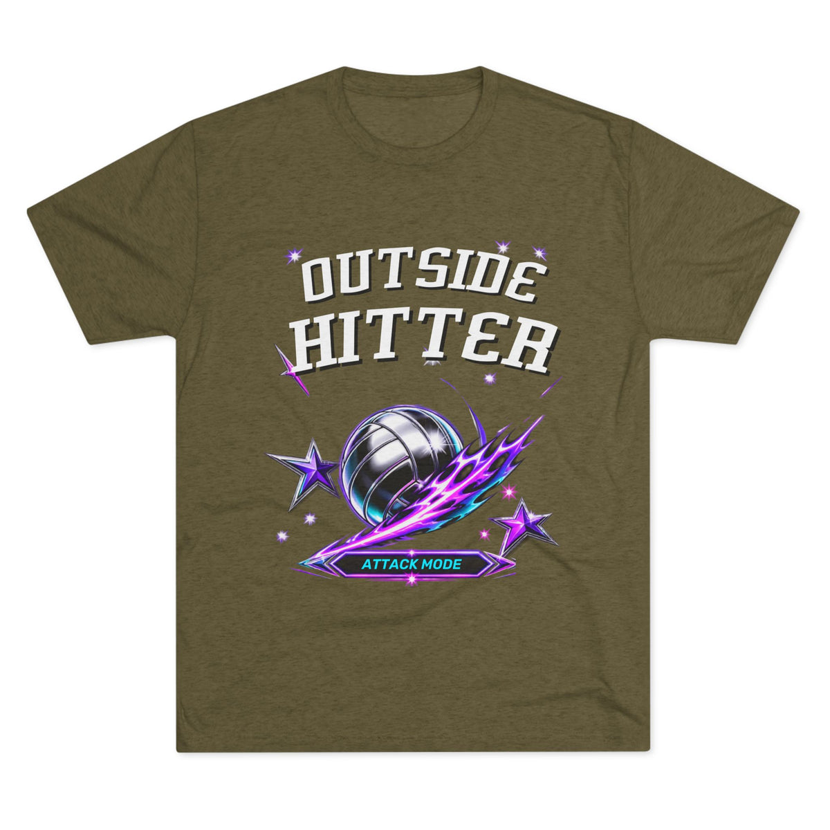 Outside Hitter Volleyball Tee — Attack Mode Graphic Shirt