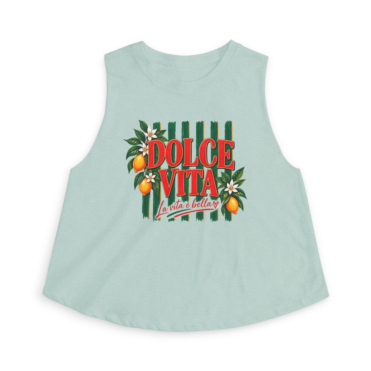Dolce Vita Crop Tank — Women's Italian Lemon Summer Top