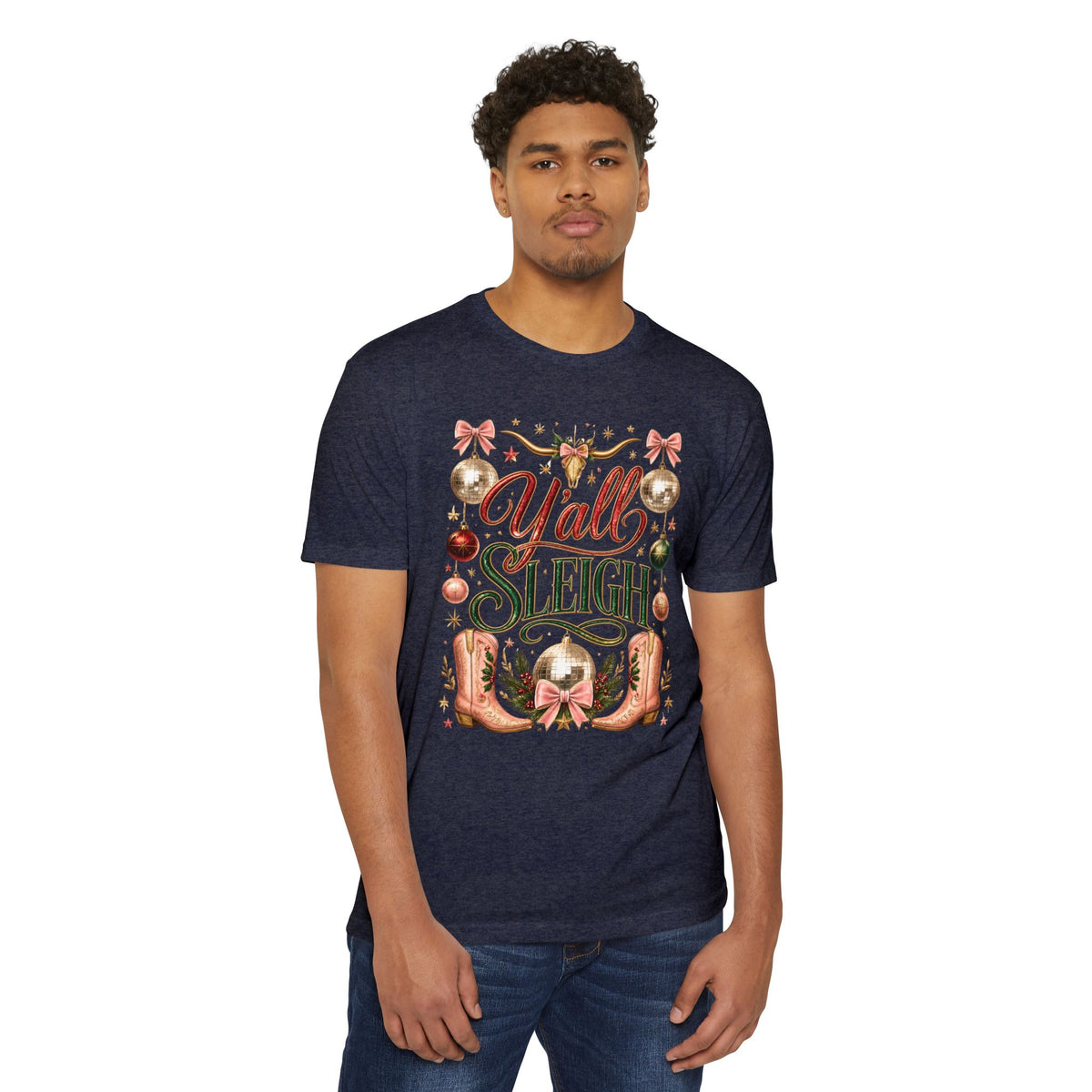 Y'all Sleigh Christmas T-Shirt — Southern Holiday Graphic Tee
