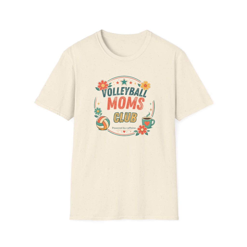 Volleyball Mom T-Shirt — Retro Sun & Net Graphic Tee