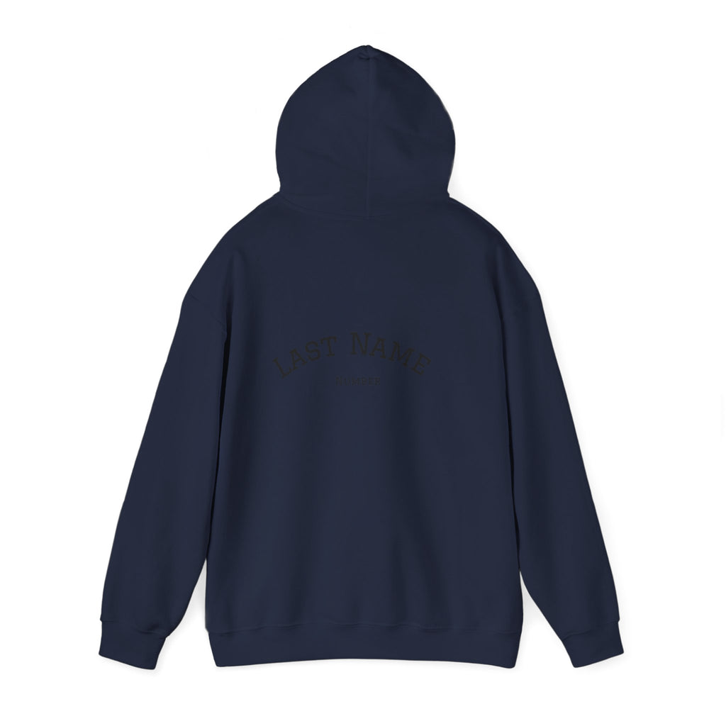 Volleyball Heart Hoodie – Personalized Last Name Back Print