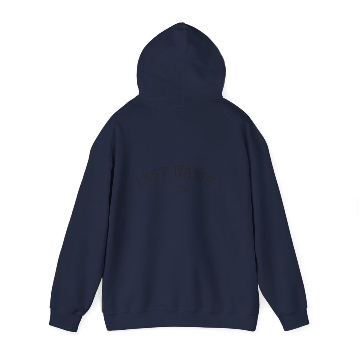 Volleyball Heart Hoodie – Personalized Last Name Back Print