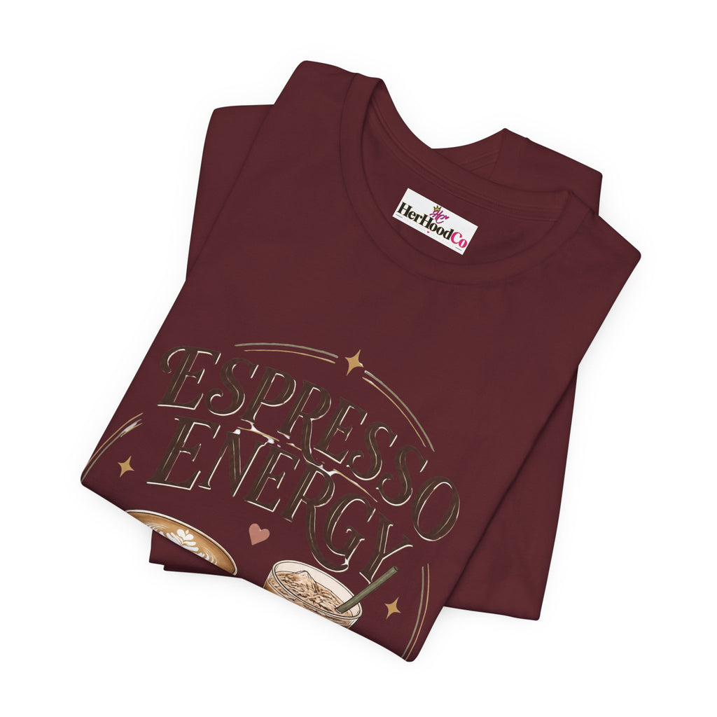 Espresso Energy Coffee Tee — Cute Latte & Cappuccino Graphic T-Shirt