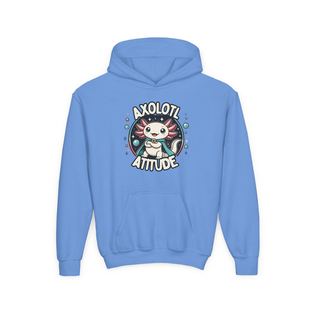Axolotl Attitude Youth Hoodie — Cute Axolotl Kids Pullover