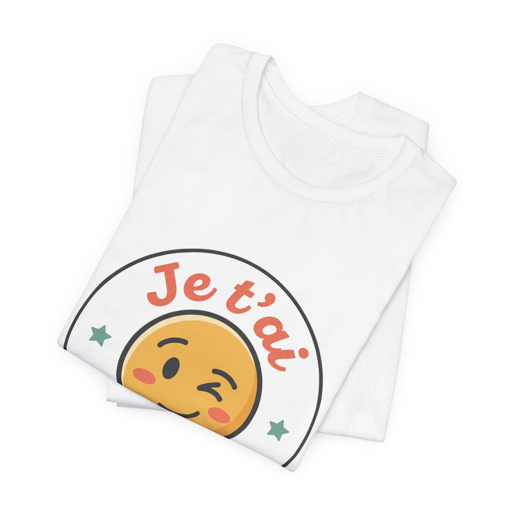 Je t'ai Emoji Tee — French Wink Love Graphic T-Shirt
