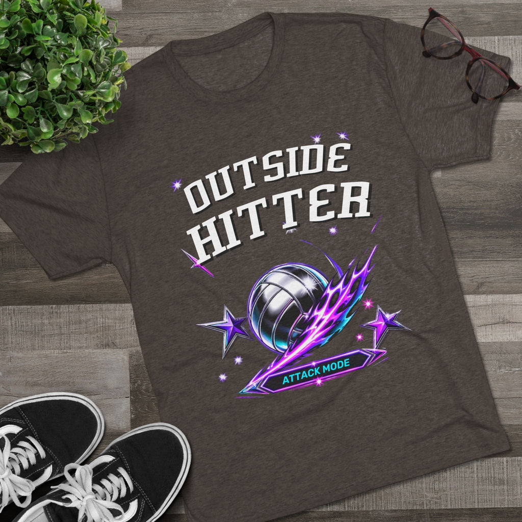 Outside Hitter Volleyball Tee — Attack Mode Graphic Shirt