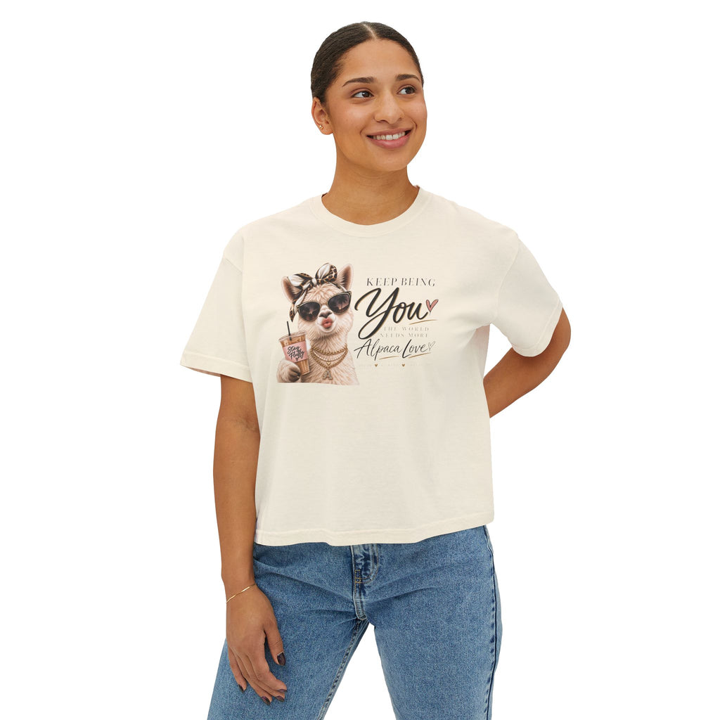 Keeping You Alpaca Lover Boxy Tee