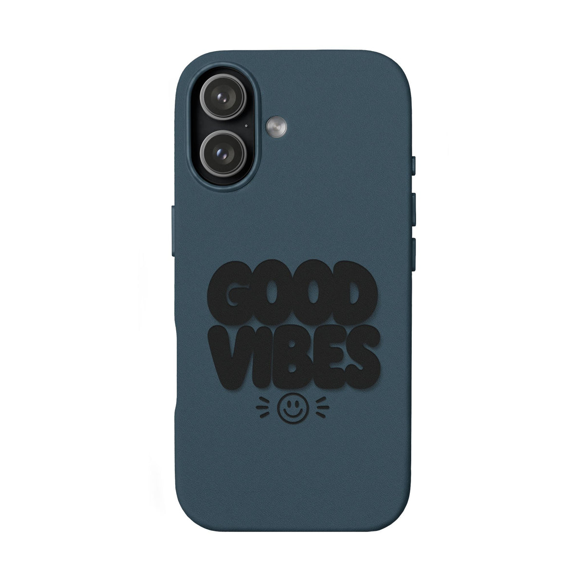 Good Vibes Engraved PU Leather Phone Case
