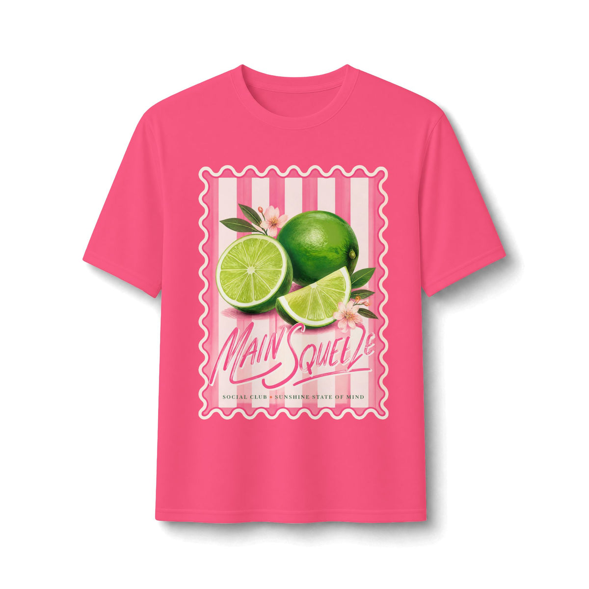 Lime Squeeze Performance Tee — Retro Citrus Graphic Active Shirt