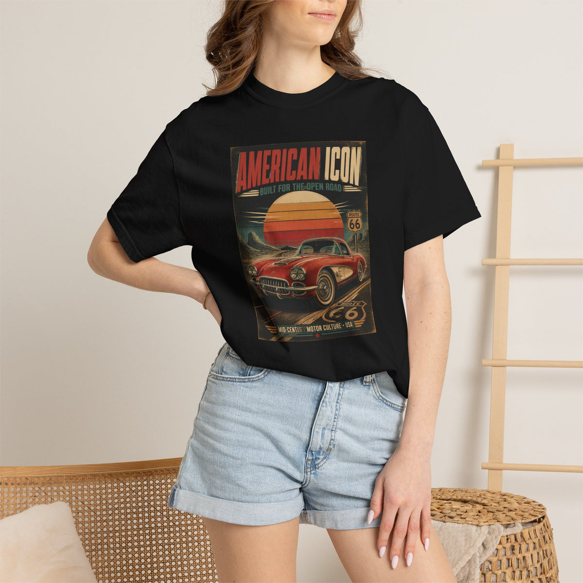 Vintage 'American Icon' Classic Car T-Shirt