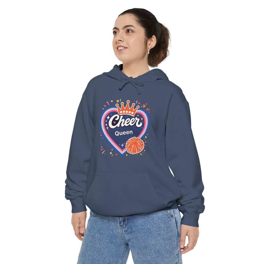 Cheer Captain Heart Hoodie — Pom Pom Crown Graphic Hoodie