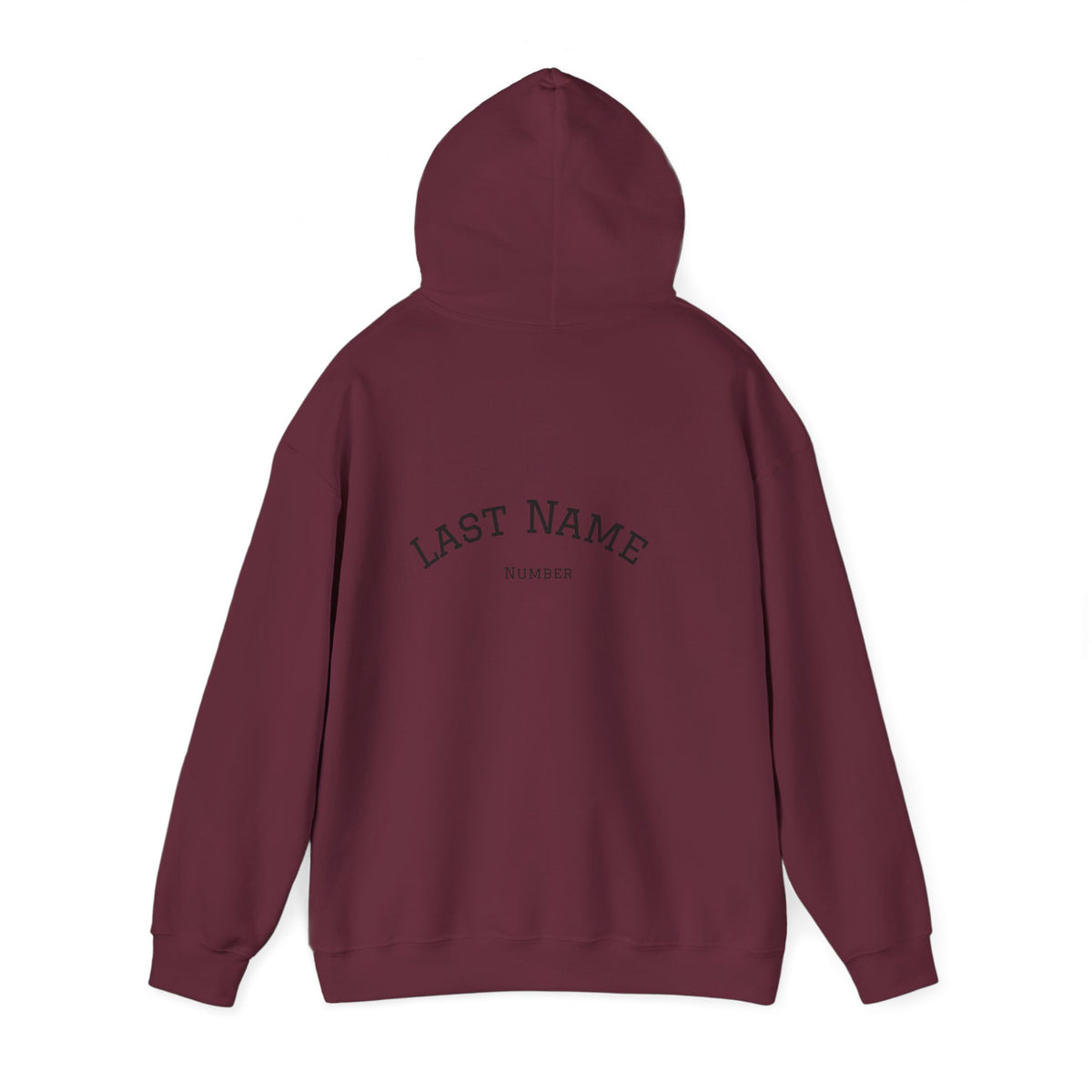 Volleyball Heart Hoodie – Personalized Last Name Back Print