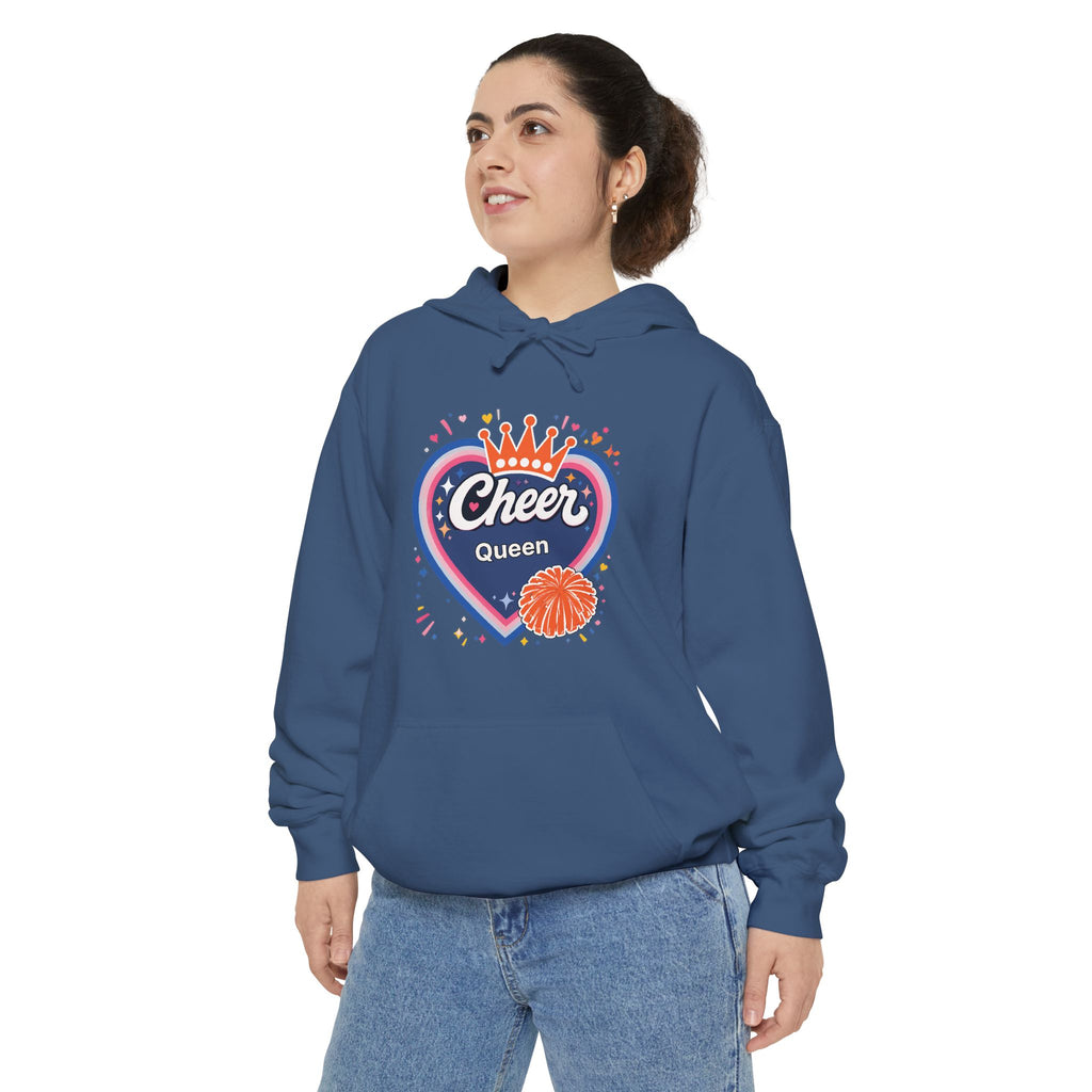 Cheer Captain Heart Hoodie — Pom Pom Crown Graphic Hoodie