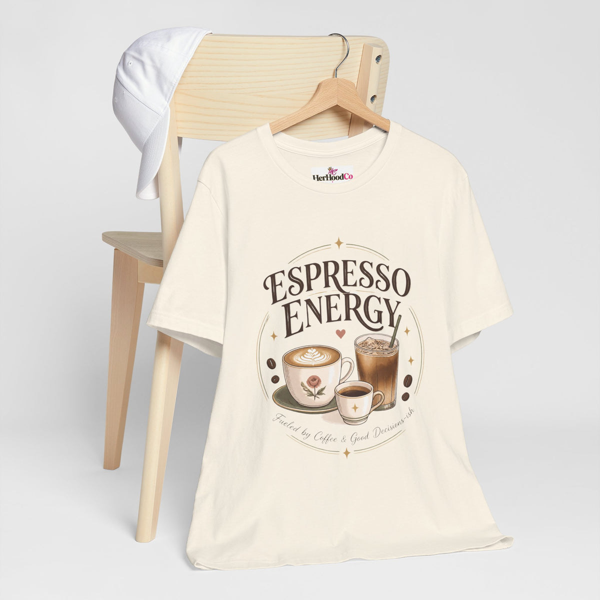 Espresso Energy Coffee Tee — Cute Latte & Cappuccino Graphic T-Shirt