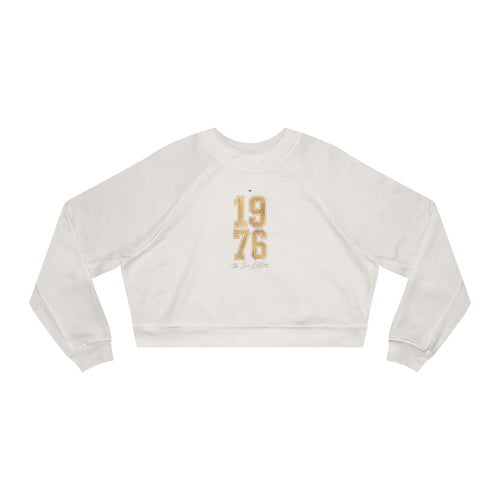 1976 Cropped Pullover — Retro Vintage Year Women’s Crop Sweatshirt