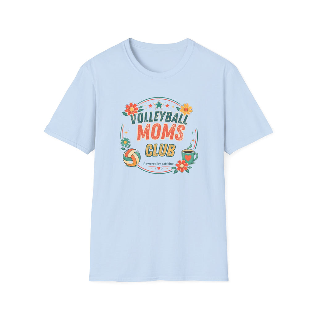 Volleyball Mom T-Shirt — Retro Sun & Net Graphic Tee