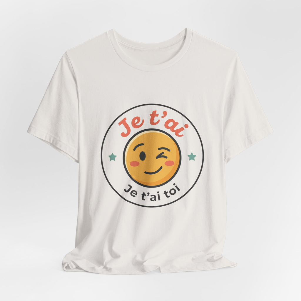 Je t'ai Emoji Tee — French Wink Love Graphic T-Shirt