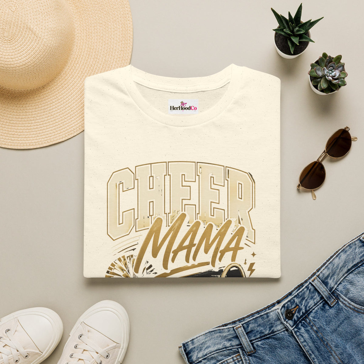 Cheer Mama T-Shirt — Retro Megaphone Cheer Mom Shirt
