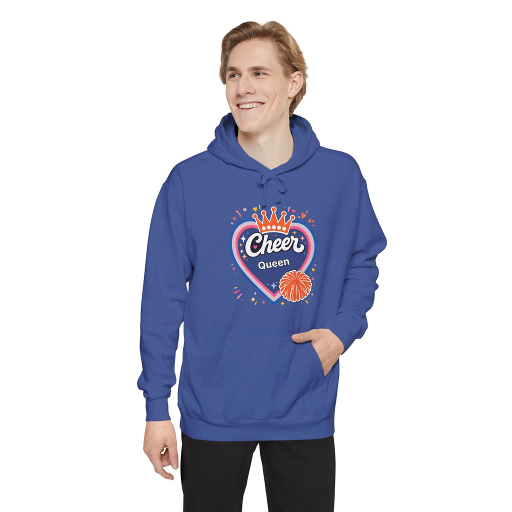Cheer Captain Heart Hoodie — Pom Pom Crown Graphic Hoodie