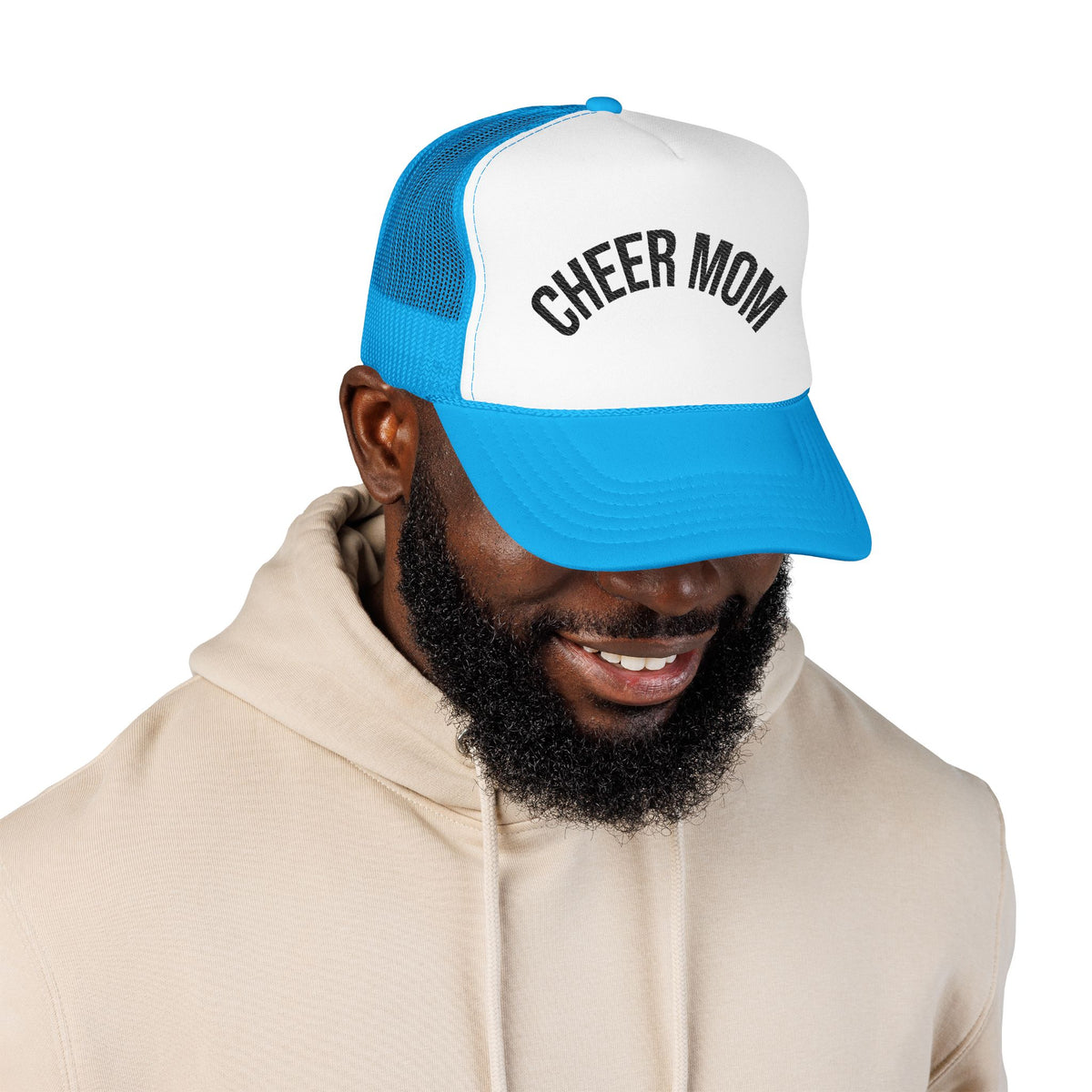 Cheer Mom Foam Trucker Hat — Pom-Proud Cheerleading Mom Cap