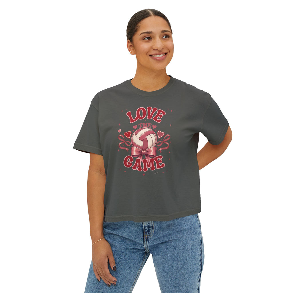 Volleyball "Love the Game" Women's Boxy Tee