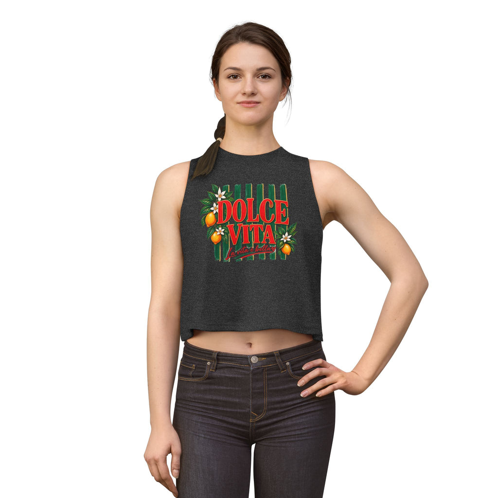 Dolce Vita Crop Tank — Women's Italian Lemon Summer Top