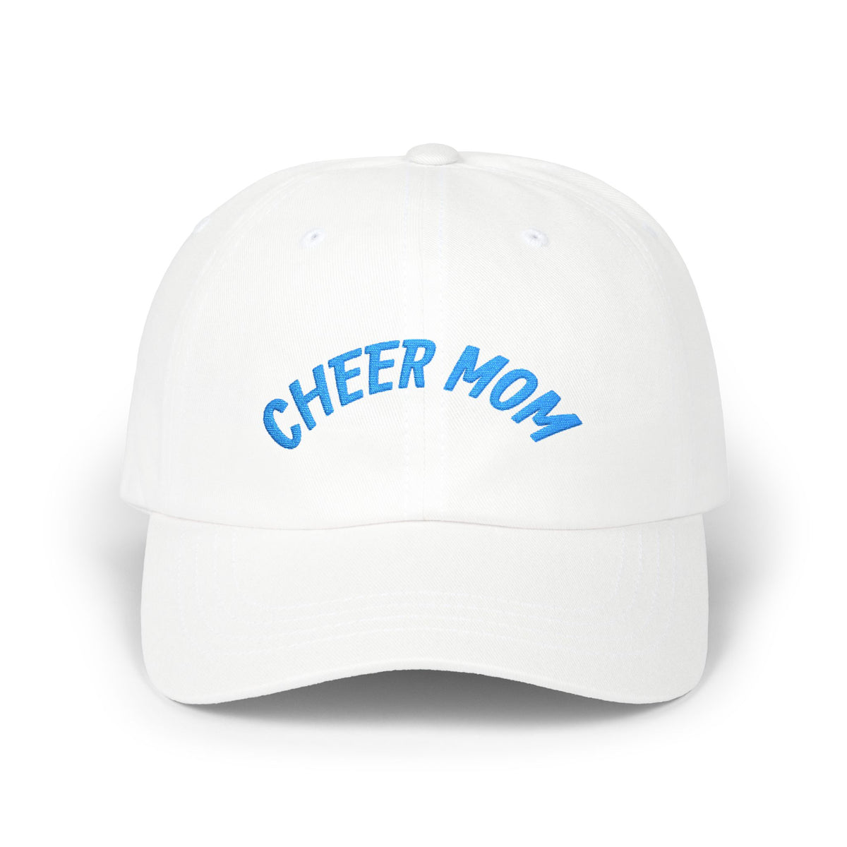 Cheer Mom Dad Cap — Embroidered ‘CHEER MOM’ Front & ‘On My Cheer Era’ Back