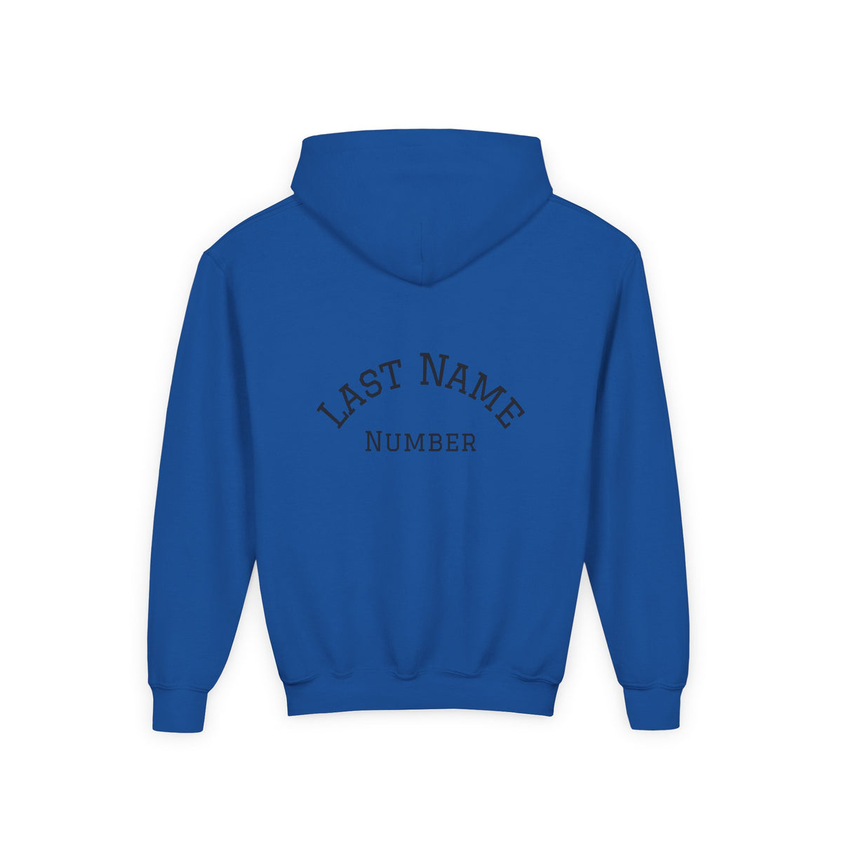 Youth Hoodie - "Game Day Heat" Football Personalized Back Name & Number