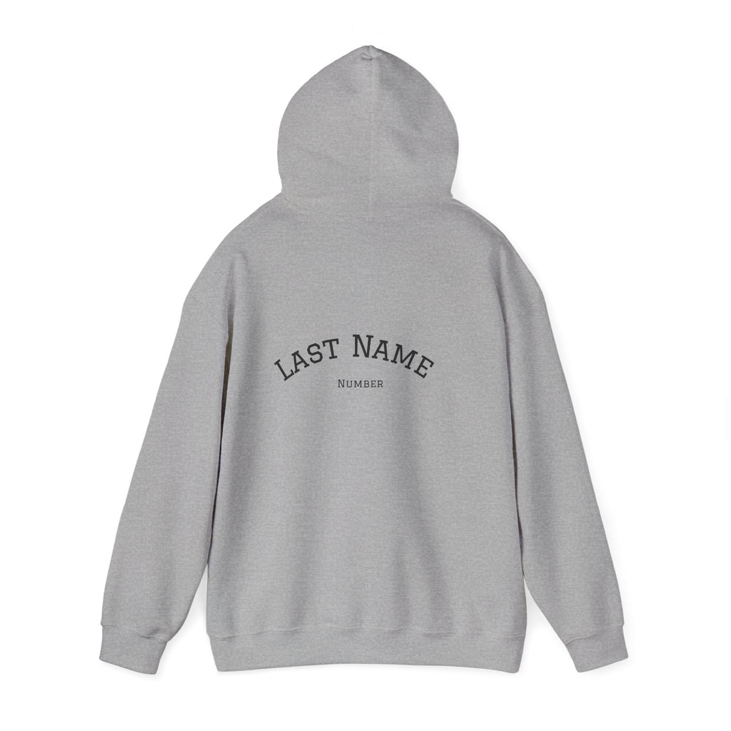 Volleyball Heart Hoodie – Personalized Last Name Back Print