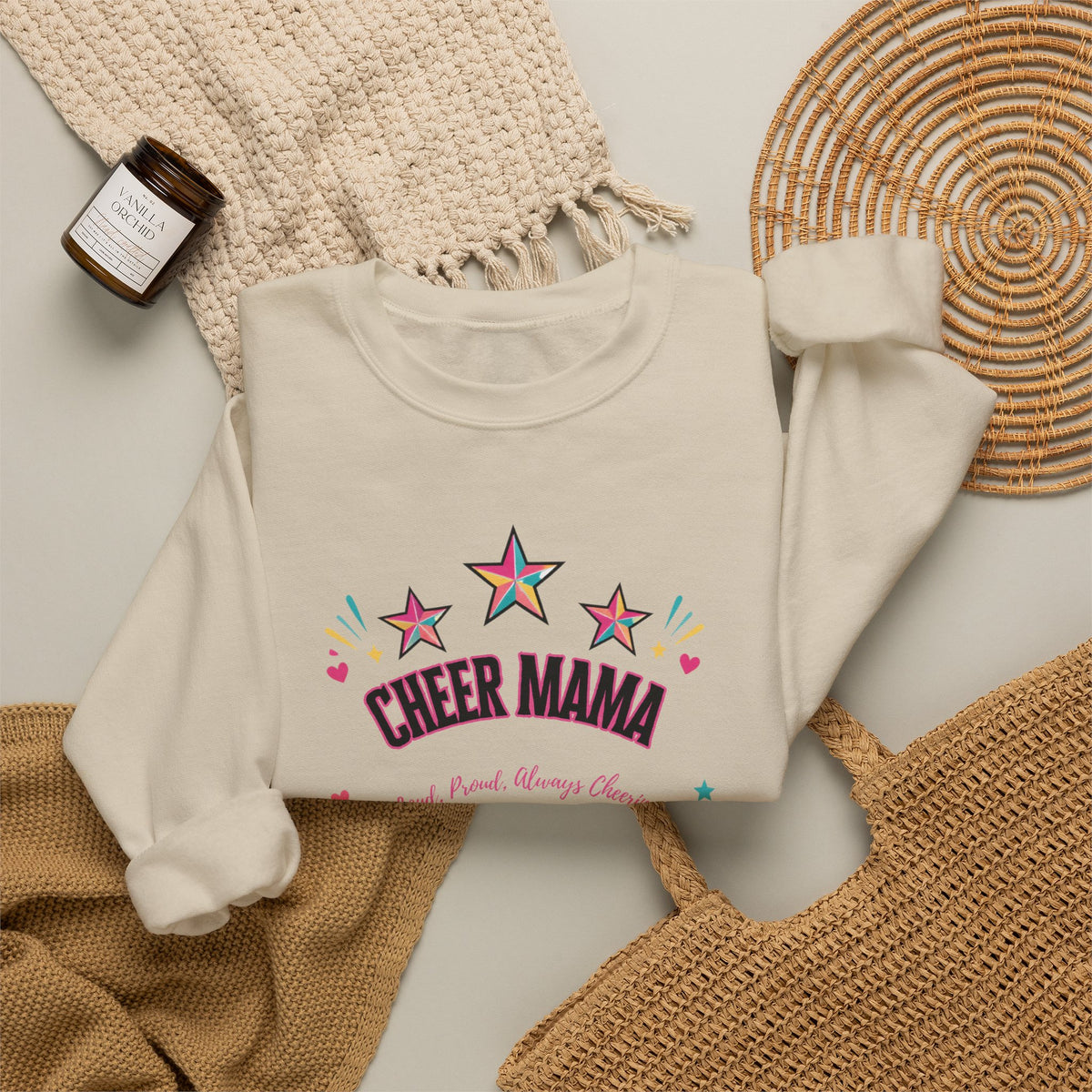 Cheer Mama Loud & Proud Crewneck Sweatshirt – Retro Spirit Design