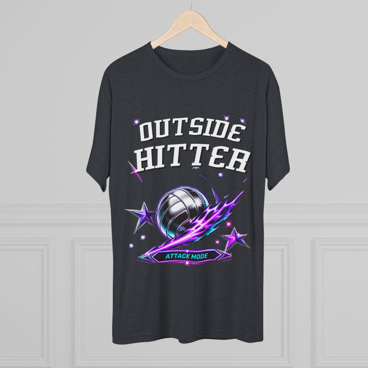 Outside Hitter Volleyball Tee — Attack Mode Graphic Shirt