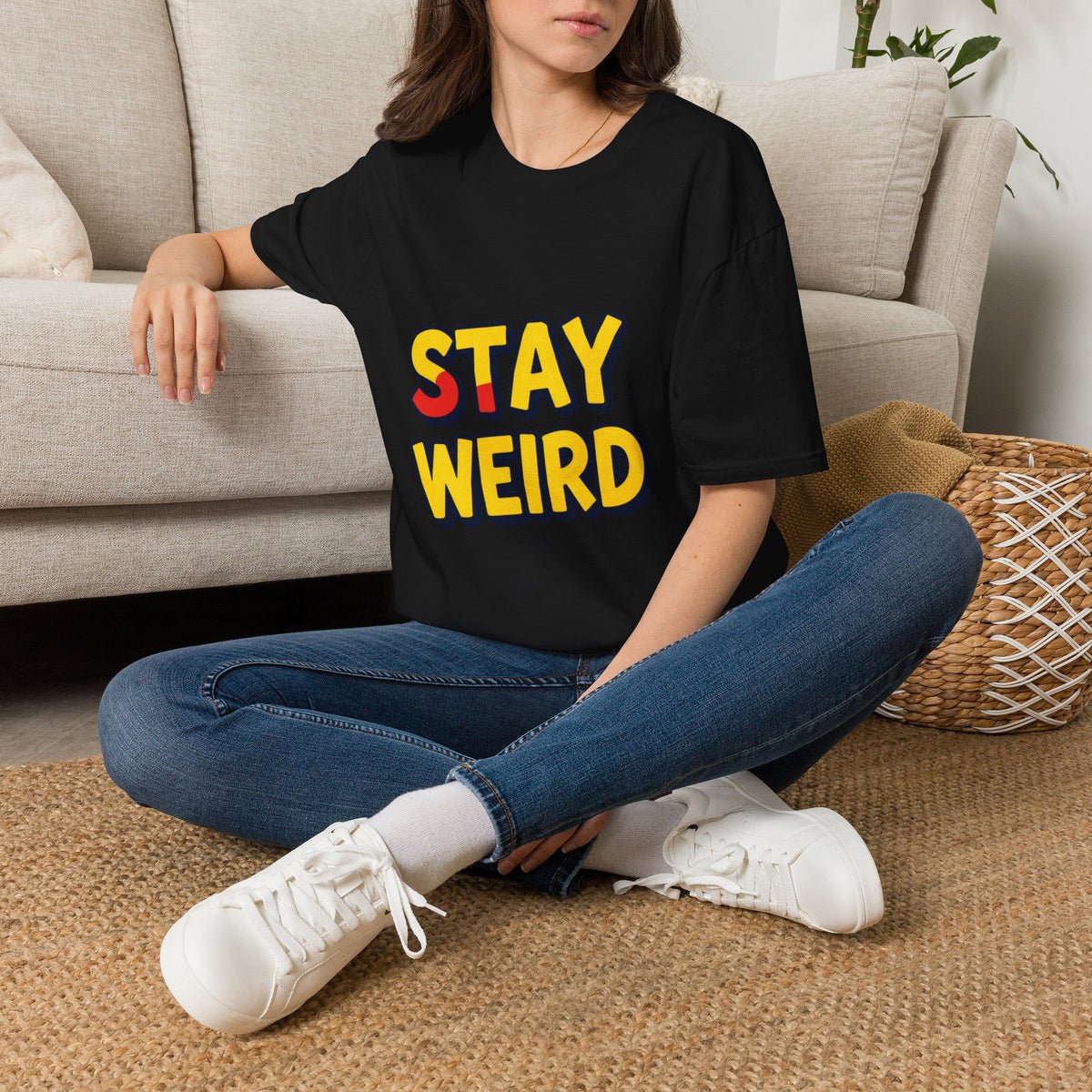 Stay Weird T-Shirt — Retro Bold Graphic Tee