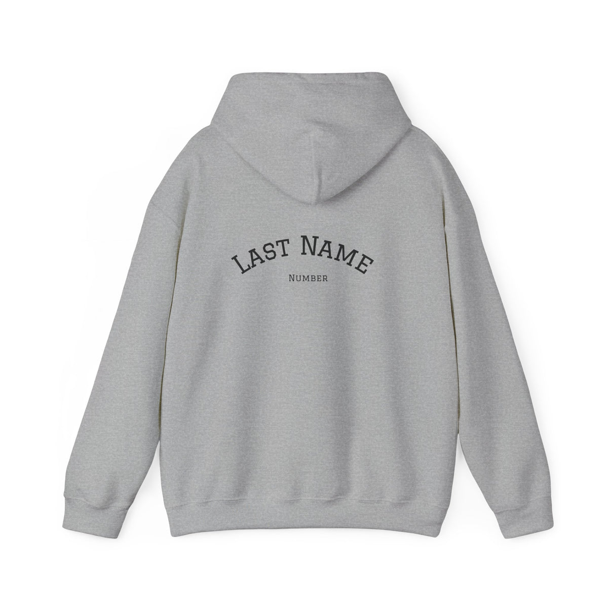 Volleyball Heart Hoodie – Personalized Last Name Back Print