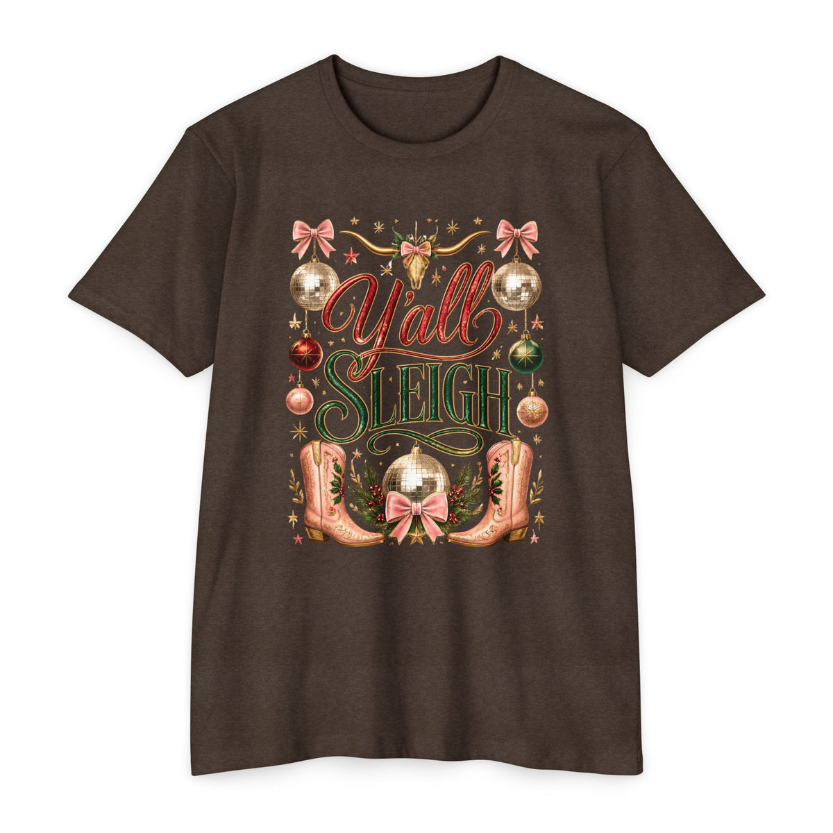 Y'all Sleigh Christmas T-Shirt — Southern Holiday Graphic Tee