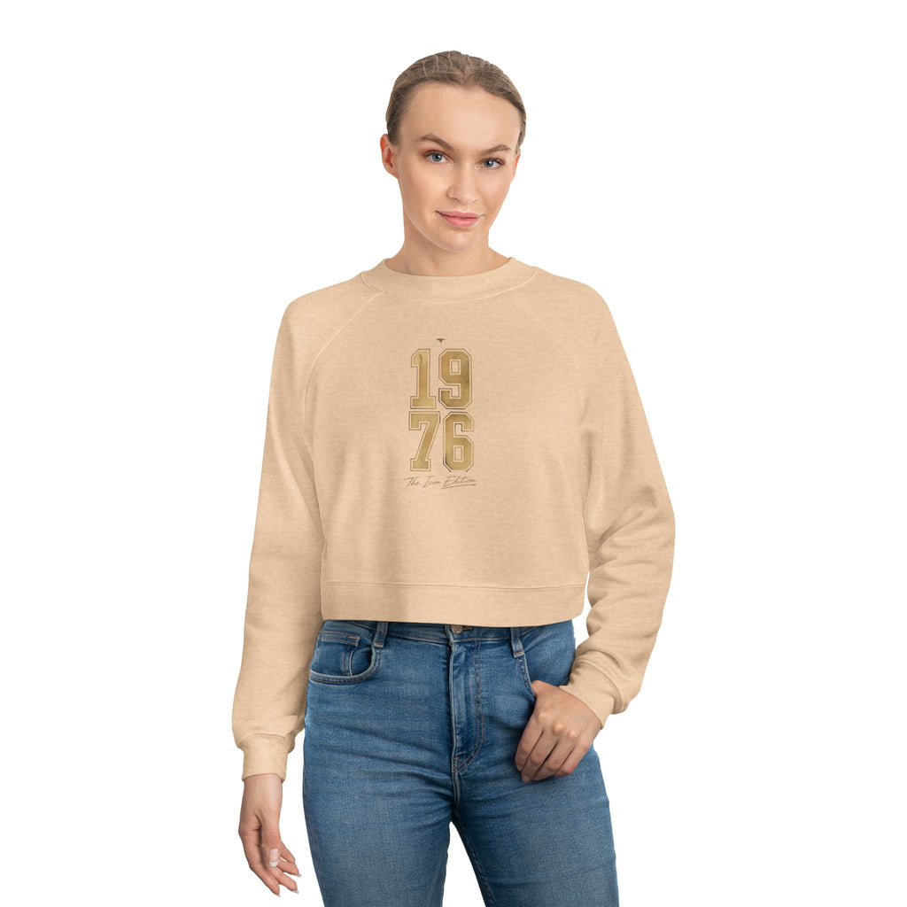 1976 Cropped Pullover — Retro Vintage Year Women’s Crop Sweatshirt