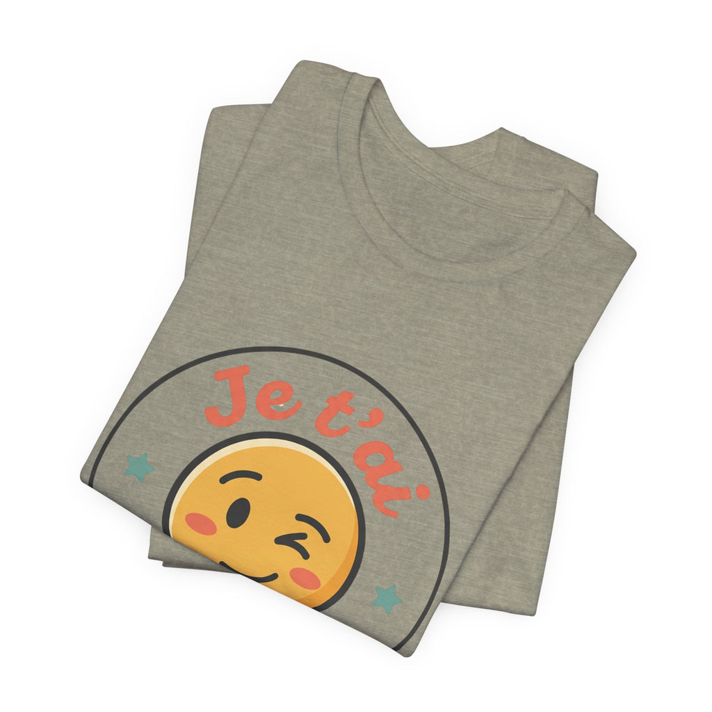 Je t'ai Emoji Tee — French Wink Love Graphic T-Shirt