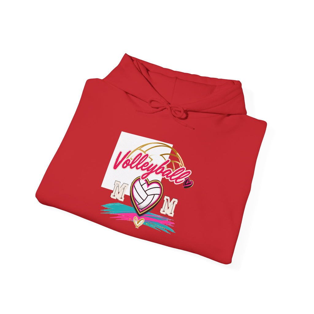 Volleyball Heart Hoodie – Personalized Last Name Back Print