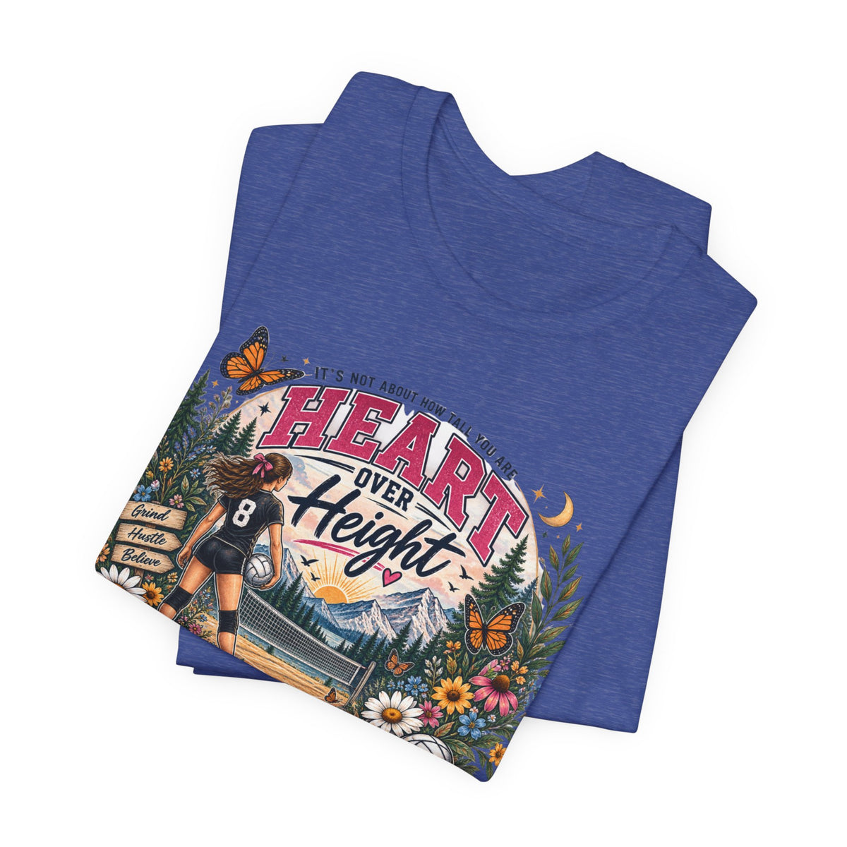 Heart Over Height Soccer T‑Shirt — Inspirational Women’s Soccer Tee