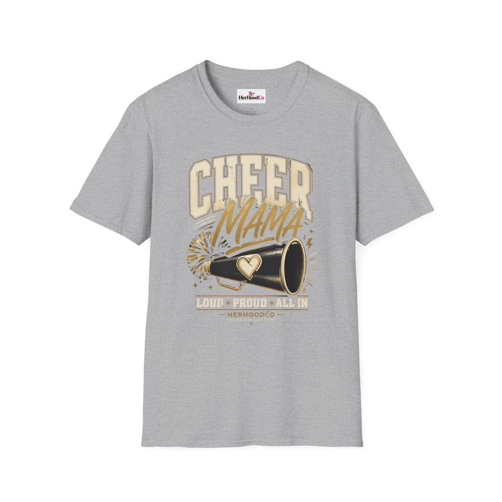 Cheer Mama T-Shirt — Retro Megaphone Cheer Mom Shirt