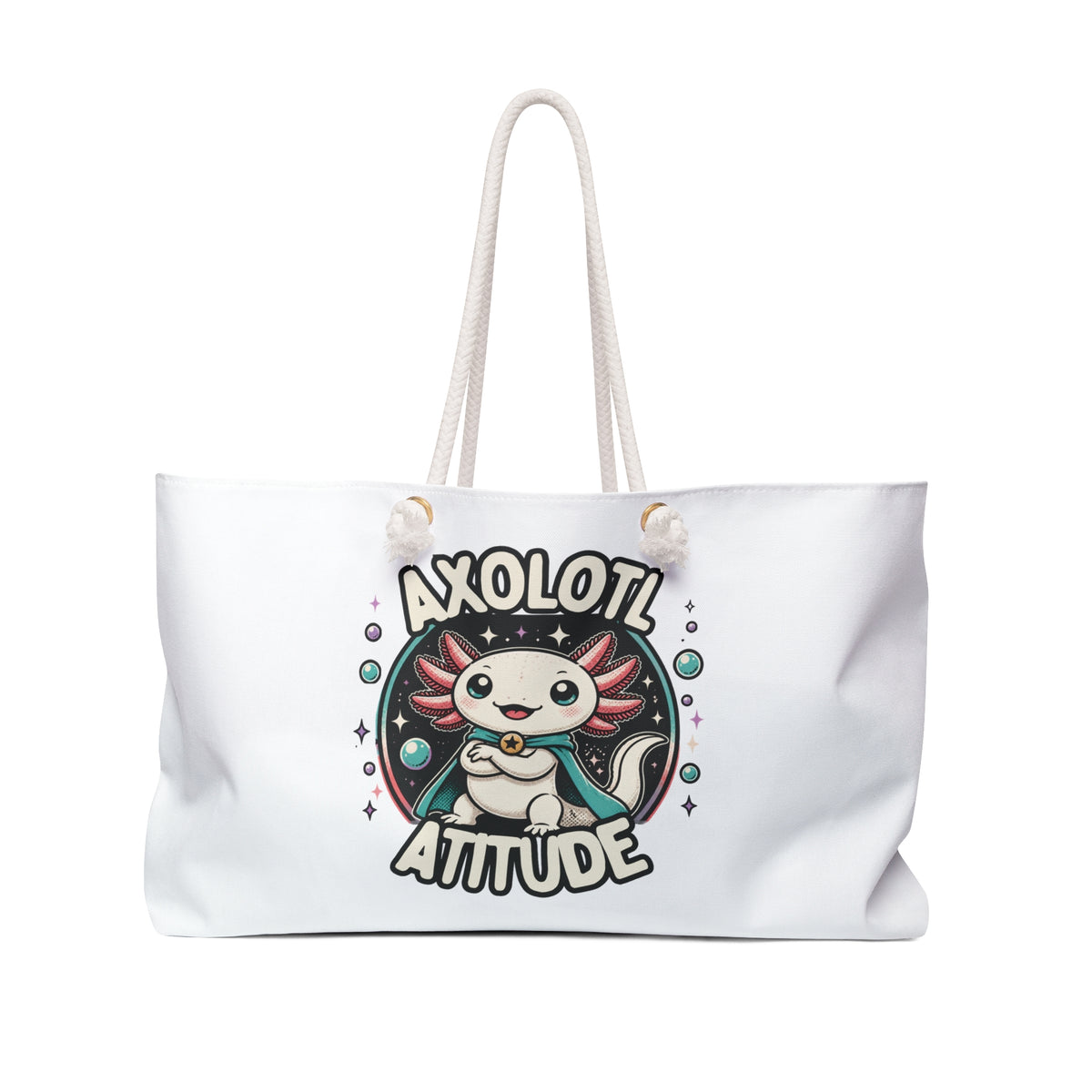 Axolotl Attitude Weekender Bag — Cute Axolotl Travel Tote