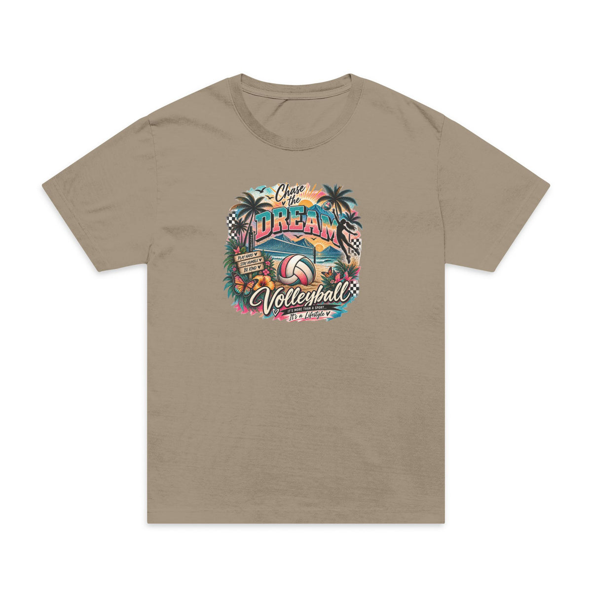 Volleyball "Chase the Dream" Vintage Beach T-Shirt