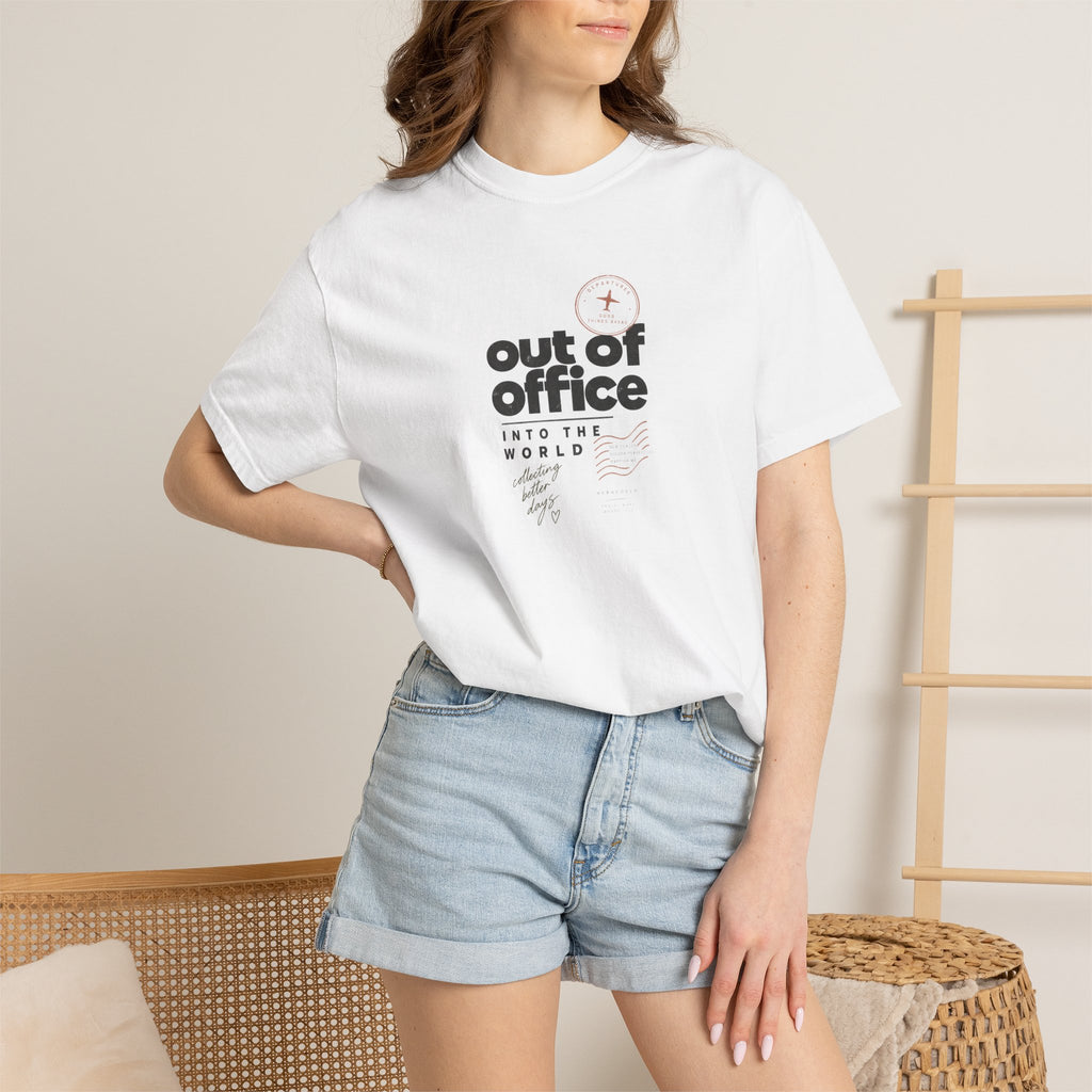 Out of Office T-Shirt — "Out of Office" Graphic Tee for Travel & Remote Work