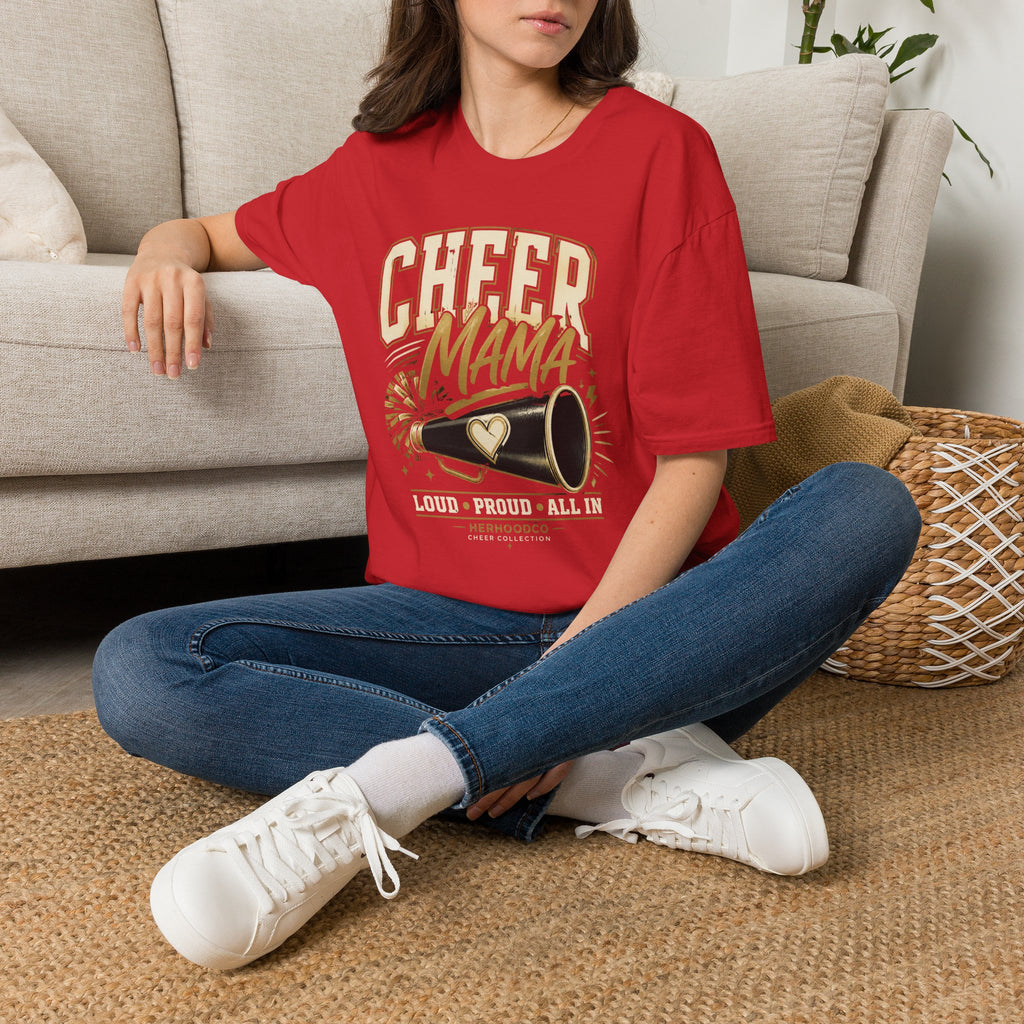 Cheer Mama T-Shirt — Retro Megaphone Cheer Mom Shirt