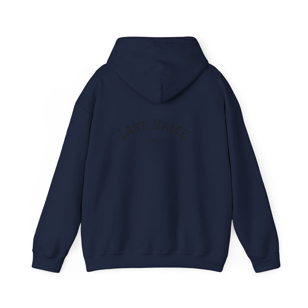 Volleyball Heart Hoodie – Personalized Last Name Back Print